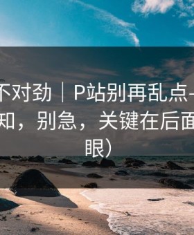 越查越不对劲｜P站别再乱点——最清晰的通知，别急，关键在后面（别眨眼）