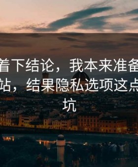 先别急着下结论，我本来准备放弃51视频网站，结果隐私选项这点让我回坑